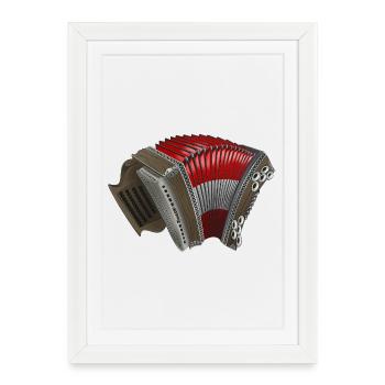 Styrian Harmonica - Austria | ZiachON! - Framed poster (27 × 37 cm) - white - Front