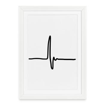 Caresser - Affiche encadrée (27 × 37 cm) - blanc - Devant