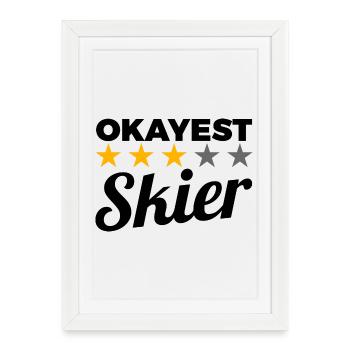Meilleur skieur - Affiche encadrée (27 × 37 cm) - blanc - Devant