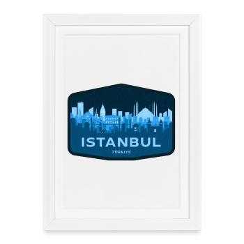 Istanbul - Affiche encadrée (27 × 37 cm) - blanc - Devant