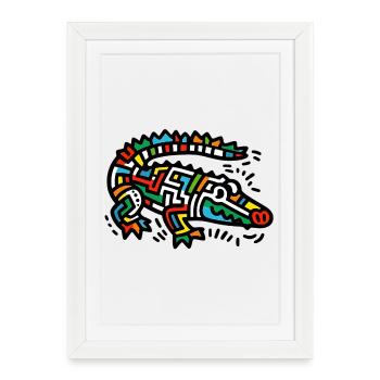 Crocodile - Affiche encadrée (27 × 37 cm) - blanc - Devant