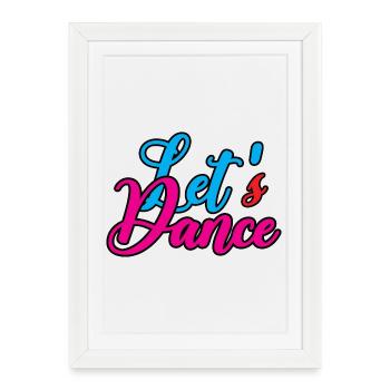 Design de danse joyeux avec splendeur de couleurs - Affiche encadrée (27 × 37 cm) - blanc - Devant