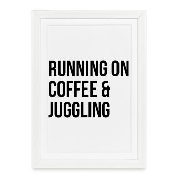 Juggling Juggling Juggling - Framed poster (27 × 37 cm) - white - Front
