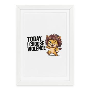 Kitten with wildness motto - Framed poster (27 × 37 cm) - white - Front