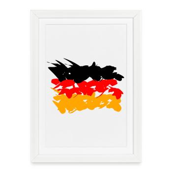 Germany Flag Graffiti Design - Framed poster (27 × 37 cm) - white - Front