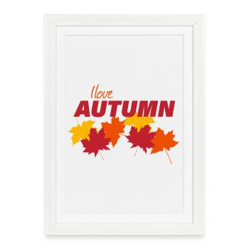 Automne - Affiche encadrée (27 × 37 cm) - blanc - Devant