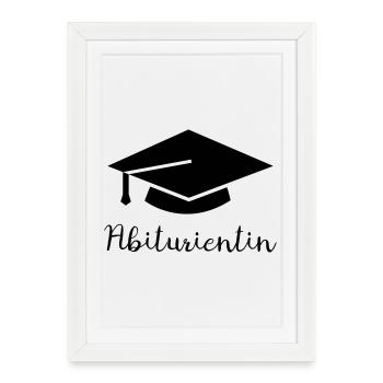 Diplômé du secondaire - Affiche encadrée (27 × 37 cm) - blanc - Devant