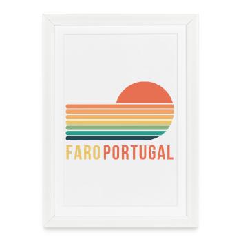 Faro, Portugal - Affiche encadrée (27 × 37 cm) - blanc - Devant