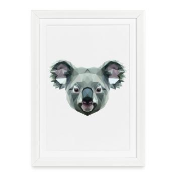 Koala Bear Australie Koala Bears Koala mignons Koala - Affiche encadrée (27 × 37 cm) - blanc - Devant