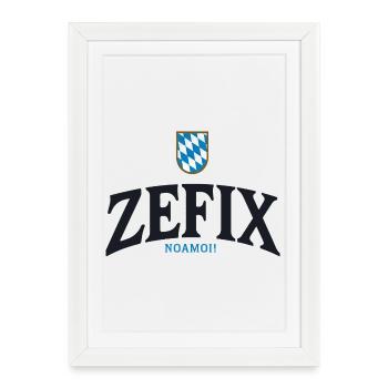 ZEFIX Bavarian Crest - Framed poster (27 × 37 cm) - white - Front