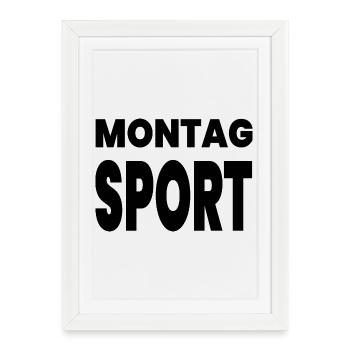 Sport - Gerahmtes Poster (27 × 37 cm) - Weiß - Vorne