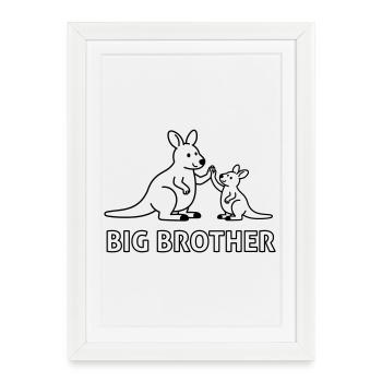 frère aîné - Affiche encadrée (27 × 37 cm) - blanc - Devant