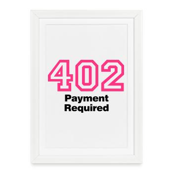 Error 402 | Fehler | Errormessage - Framed poster (27 × 37 cm) - white - Front
