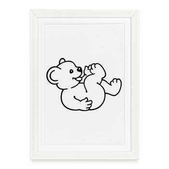 little bear (rd) - Affiche encadrée (27 × 37 cm) - blanc - Devant
