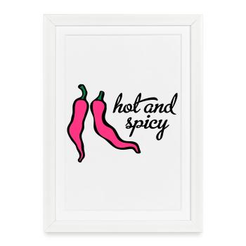 2541614 15404274 chili - Affiche encadrée (27 × 37 cm) - blanc - Devant