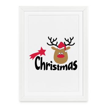 Noël - Affiche encadrée (27 × 37 cm) - blanc - Devant