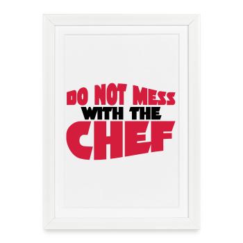 chef - Affiche encadrée (27 × 37 cm) - blanc - Devant
