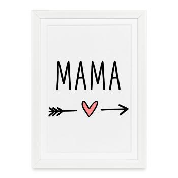 Mom Heart Arrow Love Mother's Day Gift - Framed poster (27 × 37 cm) - white - Front