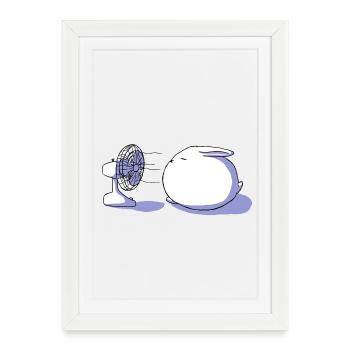 Trop chaud ! - Affiche encadrée (27 × 37 cm) - blanc - Devant