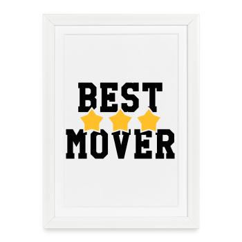 Mover Frachtführer Déménageur Déménagement - Framed poster (27 × 37 cm) - white - Front