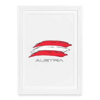 Autriche - Affiche encadrée (27 × 37 cm) - blanc - Devant