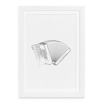 Accordéon pur - Affiche encadrée (27 × 37 cm) - blanc - Devant
