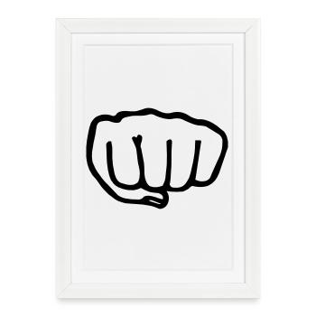 Karaté poing transparent vectra - Affiche encadrée (27 × 37 cm) - blanc - Devant