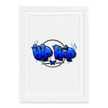 Hip hop graffiti - Framed poster (27 × 37 cm) - white - Front