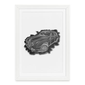Oldtimer - Dessin - Affiche encadrée (27 × 37 cm) - blanc - Devant
