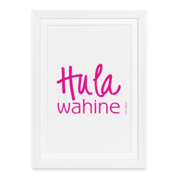 Hula wahine - Affiche encadrée (27 × 37 cm) - blanc - Devant