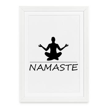 Namaste yoga - Affiche encadrée (27 × 37 cm) - blanc - Devant
