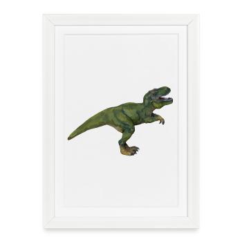 Tom T-Rex - Affiche encadrée (27 × 37 cm) - blanc - Devant