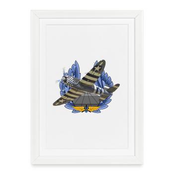 P-47 Thunderbolt - Affiche encadrée (27 × 37 cm) - blanc - Devant