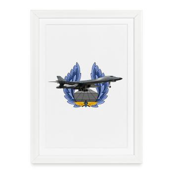 B-1B Lancer - Affiche encadrée (27 × 37 cm) - blanc - Devant