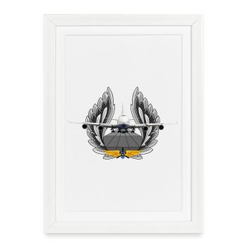 B 747 - Affiche encadrée (27 × 37 cm) - blanc - Devant