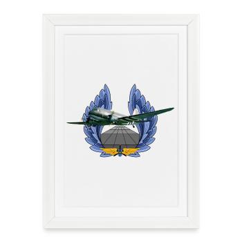 C-47 DC-3 - Framed poster (27 × 37 cm) - white - Front
