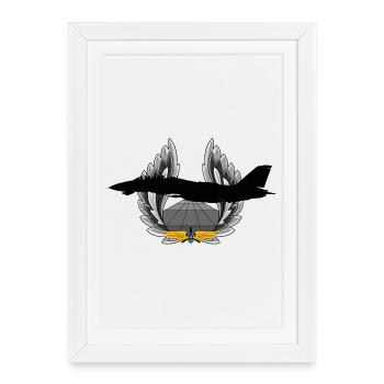 F-14 Tomcat - Affiche encadrée (27 × 37 cm) - blanc - Devant