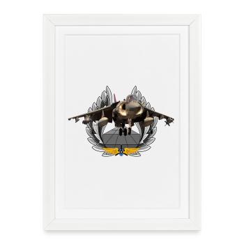 Busard - Affiche encadrée (27 × 37 cm) - blanc - Devant