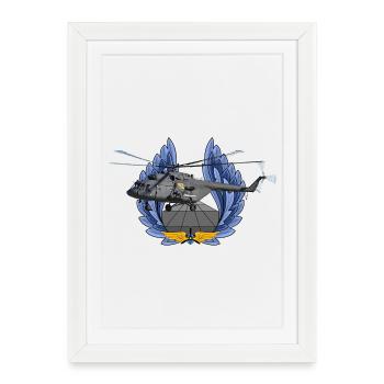 Mi-8 - Framed poster (27 × 37 cm) - white - Front