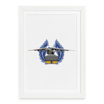 AN-124 - Affiche encadrée (27 × 37 cm) - blanc - Devant