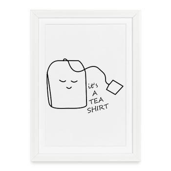 TEA Shirt - Gerahmtes Poster (27 × 37 cm) - Weiß - Vorne