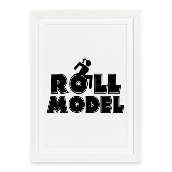 Female wheelchair user is a role model * - Framed poster (27 × 37 cm) - white - Front