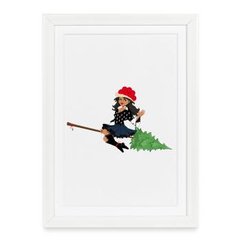 Sorcière de la Forêt-Noire - Affiche encadrée (27 × 37 cm) - blanc - Devant