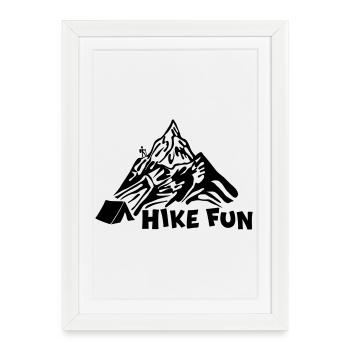 Hike Fun [Black] - Framed poster (27 × 37 cm) - white - Front
