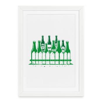 Beer Garden Beer Pun Beer Drinker - Framed poster (27 × 37 cm) - white - Front