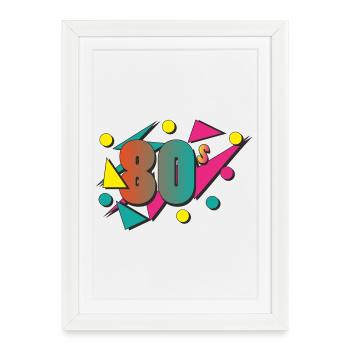 Les années 80 - Affiche encadrée (27 × 37 cm) - blanc - Devant