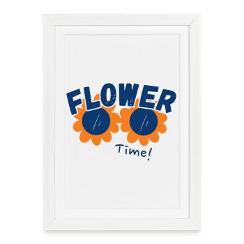 Let the flowers speak - Framed poster (27 × 37 cm) - white - Front