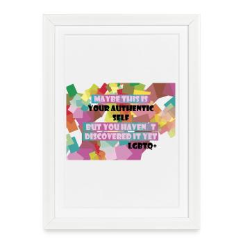 Who am I? LGBTQ+? - Framed poster (27 × 37 cm) - white - Front