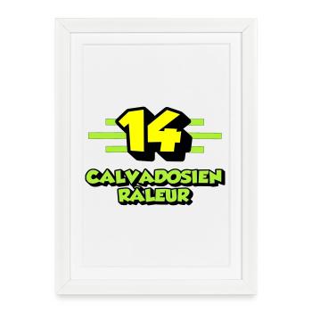 Calvadosien râleur - Affiche encadrée (27 × 37 cm) - blanc - Devant