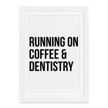 Dentiste Dentiste Dentiste - Affiche encadrée (27 × 37 cm) - blanc - Devant